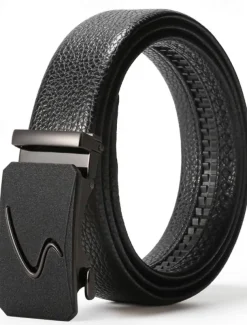 Men's Belt Waist Belt Silver Black Alloy Durable Adjustable Plain Outdoor Daily
