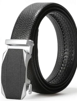 Men's Belt Waist Belt Silver Black Alloy Durable Adjustable Plain Outdoor Daily