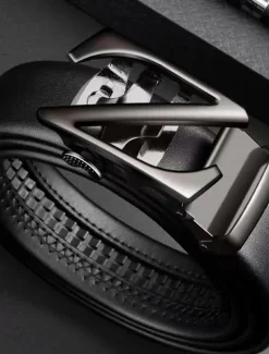 Men's Belt Waist Belt Silver Black PU Alloy Durable Adjustable Plain Outdoor Daily