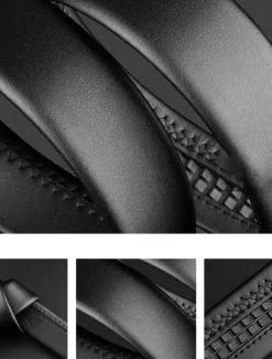 Men's Belt Waist Belt Silver Black PU Alloy Durable Adjustable Plain Outdoor Daily