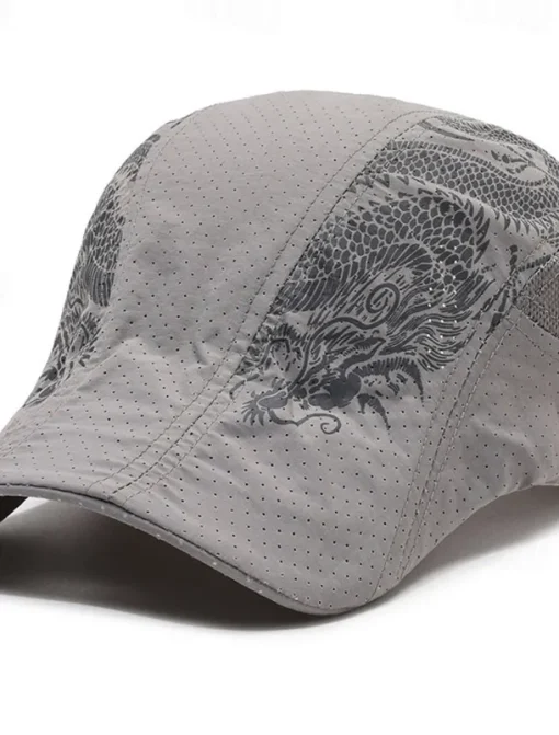 Men's Beret Hat Sun Hat Trucker Hat Black Navy Blue Polyester Fashion Casual Street Daily Dragon Adjustable Sunscreen Breathable