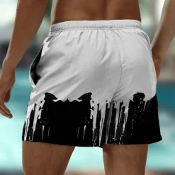 Men's Big Eyes Halloween Costumes Monster Swim Shorts Board Shorts Swimming Trunks Mid Waist Fashion Streetwear Designer Casual Daily Holiday Pocket Elastic Waist 3D Print Designer Clothing Apparel