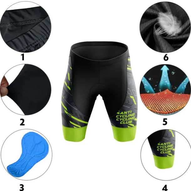 Men's Bike Shorts Cycling Padded Shorts Bike Padded Shorts / Chamois Mountain Bike MTB Road Bike Cycling Sports 3D Pad Cycling Breathable Quick Dry Yellow Red Polyester Spandex Clothing Apparel Bike