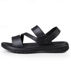 Men's Black Comfort Sandals – Adjustable Straps, Non-Slip Sole, Casual and Durable Footwear for Everyday Wear