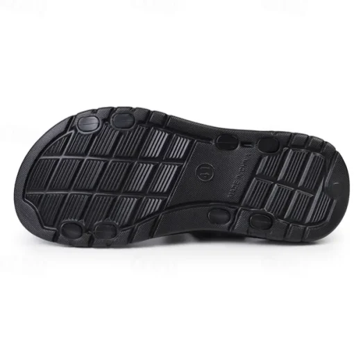 Men's Black Comfort Sandals – Adjustable Straps, Non-Slip Sole, Casual and Durable Footwear for Everyday Wear