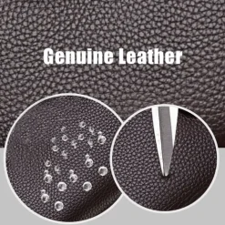 Men's Black Leather Waist Bag with Multiple Zippered Pockets - Stylish and Functional Fanny Pack for Travel and Everyday Use