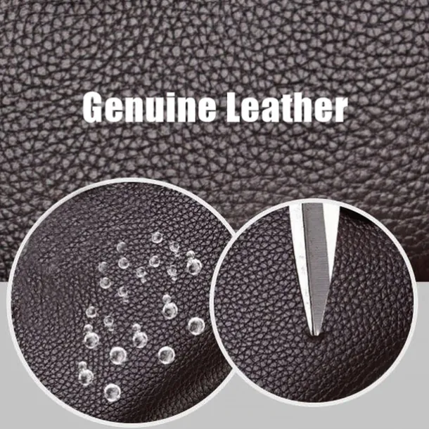 Men's Black Leather Waist Bag with Multiple Zippered Pockets - Stylish and Functional Fanny Pack for Travel and Everyday Use