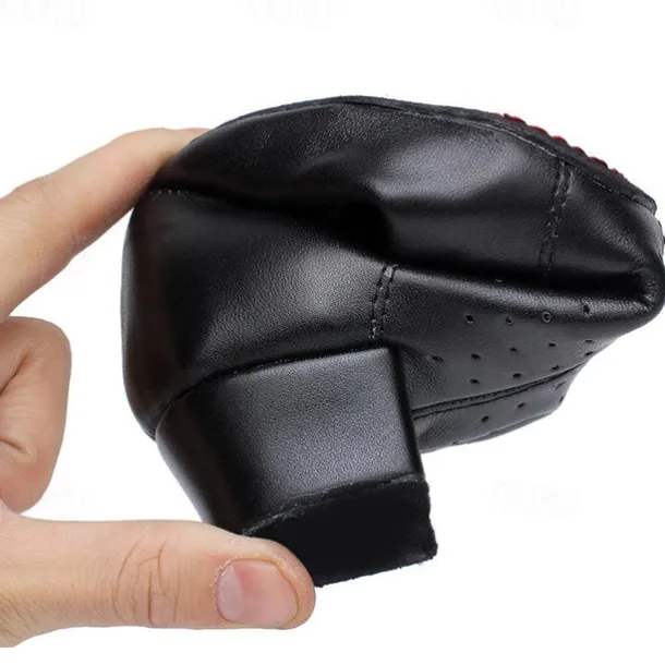 Men's Black Patent Leather Dance Shoes with Lace-Up Design – Comfortable Ballroom & Social Dance Shoes with Low Heel and Soft Suede Sole