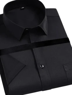 Men's Black White Yellow Pink Short Sleeve Square Neck Summer Clothing Apparel Print