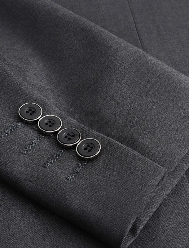 Men's Blazer Jacket Sport Coat Notch Collar Casual Solid Colored Blazer Navy Blue Brown Light Grey Standard Fit Single Breasted Two-buttons