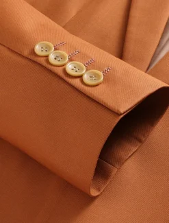 Men's Blazer Jacket Sport Coat Notch Collar Casual Solid Colored Black White Yellow Standard Fit Single Breasted One-button