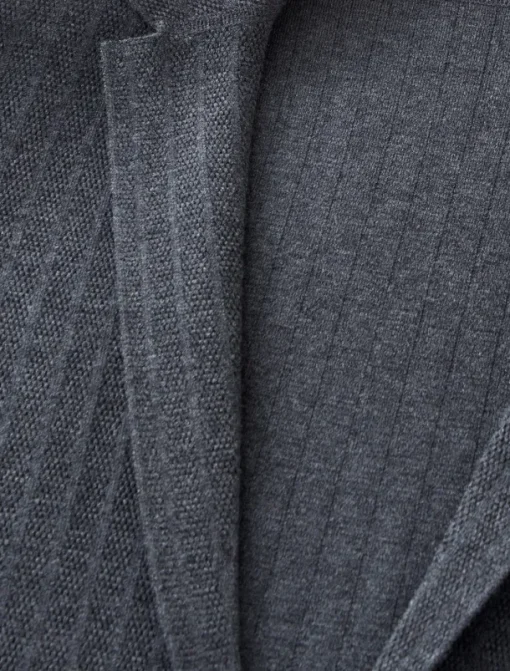Men's Blazer Jacket Sweater Coat School Formal Wedding Elegant Warm Spring Fall Wool Nylon Solid Color Jacquard Multiple Pockets Comfy Single Breasted Two-button Blazer Black Dark Grey Army Green