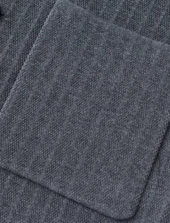 Men's Blazer Jacket Sweater Coat School Formal Wedding Elegant Warm Spring Fall Wool Nylon Solid Color Jacquard Multiple Pockets Comfy Single Breasted Two-button Blazer Black Dark Grey Army Green