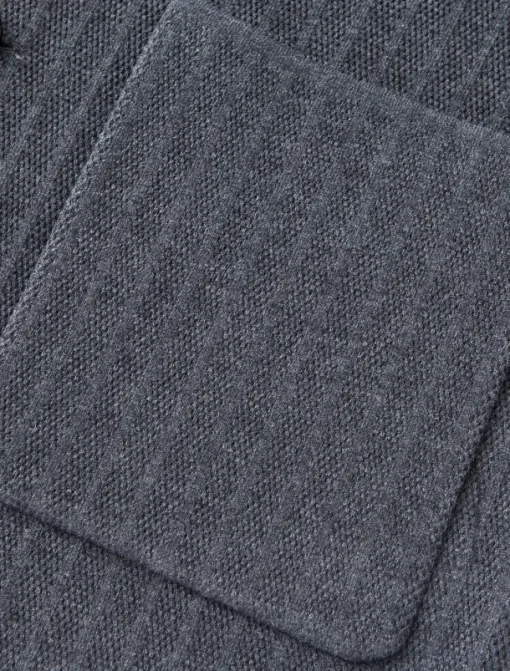 Men's Blazer Jacket Sweater Coat School Formal Wedding Elegant Warm Spring Fall Wool Nylon Solid Color Jacquard Multiple Pockets Comfy Single Breasted Two-button Blazer Black Dark Grey Army Green
