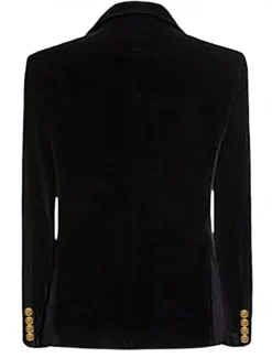 Men's Blazer Jacket Tuxedo Closure collar Vintage Party Velvet Patchwork Solid Colored Blazer Black Burgundy Dark Blue Standard Fit Double Breasted Six-buttons