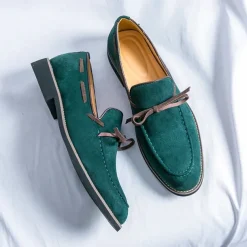 Men's Blue Loafers - Suede Faux Leather with Tassel Detailing, Stylish and Comfortable Slip-On Shoes for Men, Perfect for Casual, Office and Everyday Wear
