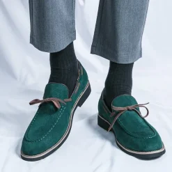 Men's Blue Loafers - Suede Faux Leather with Tassel Detailing, Stylish and Comfortable Slip-On Shoes for Men, Perfect for Casual, Office and Everyday Wear