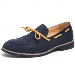 Men's Blue Loafers - Suede Faux Leather with Tassel Detailing, Stylish and Comfortable Slip-On Shoes for Men, Perfect for Casual, Office and Everyday Wear