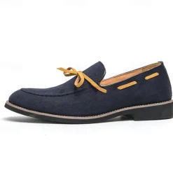 Men's Blue Loafers - Suede Faux Leather with Tassel Detailing, Stylish and Comfortable Slip-On Shoes for Men, Perfect for Casual, Office and Everyday Wear