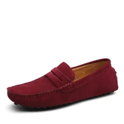 Men's Blue Suede Loafers – Stylish Slip-On Driving Moccasins for Casual & Formal Wear