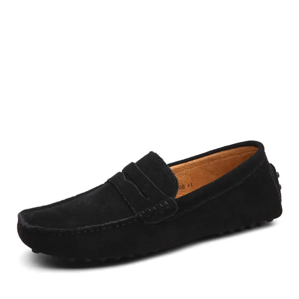 Men's Blue Suede Loafers – Stylish Slip-On Driving Moccasins for Casual & Formal Wear