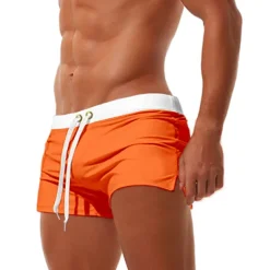 Men's Board Shorts Swim Shorts Swim Trunks Drawstring with Mesh lining Zipper Pocket Solid Color Quick Dry Comfortable Holiday Swimming Pool Hawaiian Casual / Sporty Slim Black White Low Waist