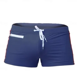 Men's Board Shorts Swim Shorts Swim Trunks Patchwork Drawstring Elastic Waist Color Block Comfort Quick Dry Short Holiday Beach Weekend Fashion Casual Black Red Micro-elastic