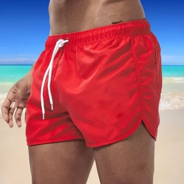 Men's Board Shorts Swim Shorts Swim Trunks Elastic Waist Solid Color Quick Dry Short Daily Gym Bathing Chic & Modern Casual / Sporty Black White Micro-elastic