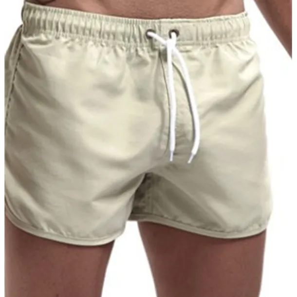 Men's Board Shorts Swim Shorts Swim Trunks Elastic Waist Solid Color Quick Dry Short Daily Gym Bathing Chic & Modern Casual / Sporty Black White Micro-elastic