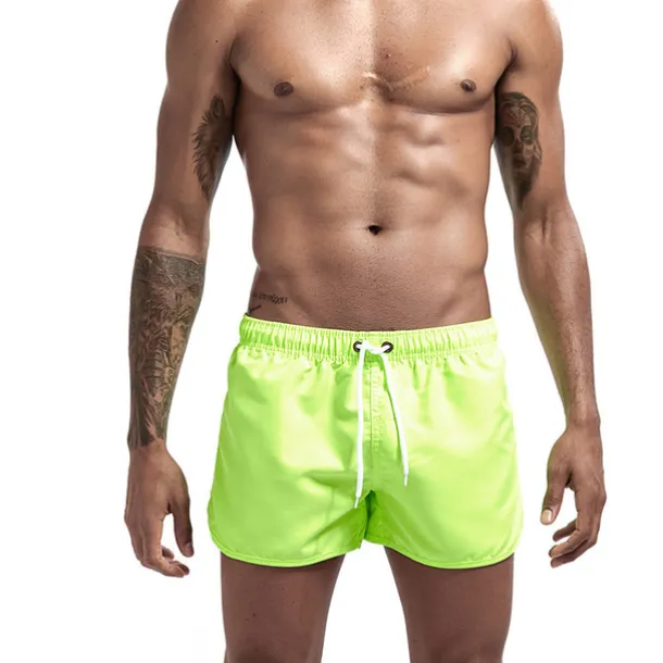 Men's Board Shorts Swim Shorts Swim Trunks Elastic Waist Solid Color Quick Dry Short Daily Gym Bathing Chic & Modern Casual / Sporty Black White Micro-elastic