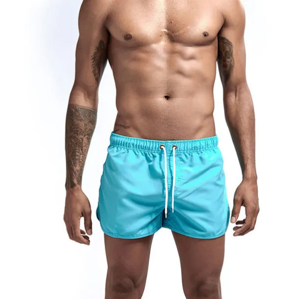 Men's Board Shorts Swim Shorts Swim Trunks Elastic Waist Solid Color Quick Dry Short Daily Gym Bathing Chic & Modern Casual / Sporty Black White Micro-elastic