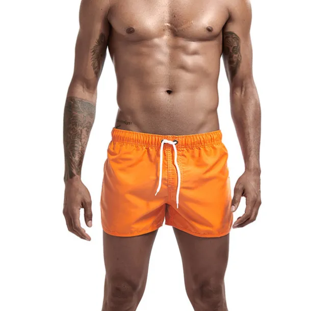 Men's Board Shorts Swim Shorts Swim Trunks Elastic Waist Solid Color Quick Dry Short Daily Gym Bathing Chic & Modern Casual / Sporty Black White Micro-elastic