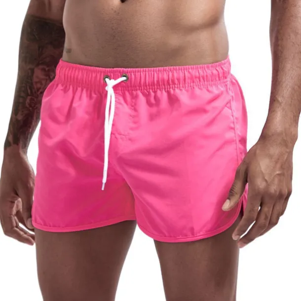 Men's Board Shorts Swim Shorts Swim Trunks Pocket Drawstring with Mesh lining Plain Quick Dry Short Holiday Beach Hawaiian Boho Black Dusty Rose