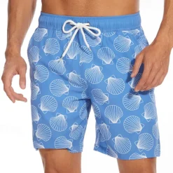 Men's Board Shorts Swim Shorts Swim Trunks Drawstring Elastic Waist Coconut Tree Graphic Prints Comfort Quick Dry Short Holiday Beach Weekend Fashion Casual Black Blue Micro-elastic