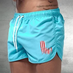 Men's Board Shorts Swim Shorts Swim Trunks Drawstring Elastic Waist National Flag Comfort Quick Dry Short Holiday Beach Weekend Fashion Casual Black Yellow Micro-elastic