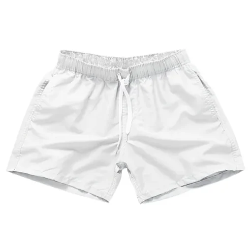 Men's Board Shorts Swim Shorts Swim Trunks Drawstring with Pockets Solid Colored Waterproof UV Sun Protection Swimming Pool Hawaiian Casual / Sporty Black White Micro-elastic