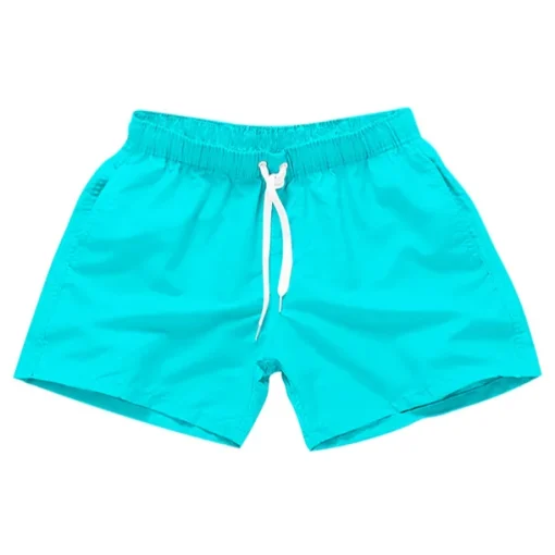 Men's Board Shorts Swim Shorts Swim Trunks Drawstring with Pockets Solid Colored Waterproof UV Sun Protection Swimming Pool Hawaiian Casual / Sporty Black White Micro-elastic