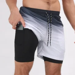 Men's Board Shorts Swim Shorts Swim Trunks Daily Beach Breathable Quick Dry Drawstring Drawstring Elastic Waist Liner Color Block Short Sport Casual Activewear Black Blue Micro-elastic