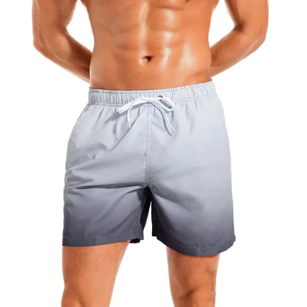 Men's Board Shorts Swim Shorts Swim Trunks Drawstring with Mesh lining Elastic Waist Gradient Quick Dry Short Casual Daily Holiday Hawaiian Boho Black Pink Micro-elastic