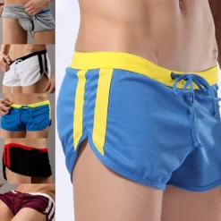 Men's Board Shorts Swim Shorts Swim Trunks Elastic Waist Patchwork Quick Dry Short Daily Gym Bathing Chic & Modern Casual / Sporty Black Blue Micro-elastic