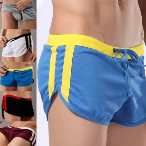 Men's Board Shorts Swim Shorts Swim Trunks Elastic Waist Patchwork Quick Dry Short Daily Gym Bathing Chic & Modern Casual / Sporty Black Blue Micro-elastic