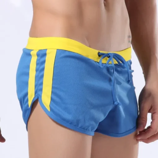 Men's Board Shorts Swim Shorts Swim Trunks Elastic Waist Patchwork Quick Dry Short Daily Gym Bathing Chic & Modern Casual / Sporty Black Blue Micro-elastic