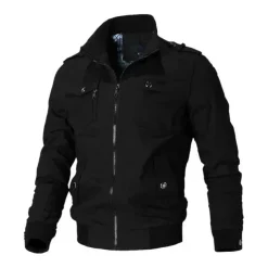 Men's Bomber Jacket Military Tactical Jacket Outdoor Windproof Ventilation Breathable Multi-Pockets Spring Autumn Jacket Raincoat Hunting Military Training Black Red Blue