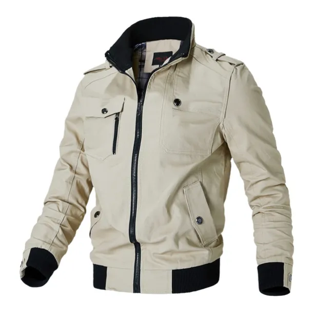 Men's Bomber Jacket Military Tactical Jacket Outdoor Windproof Ventilation Breathable Multi-Pockets Spring Autumn Jacket Raincoat Hunting Military Training Black Red Blue