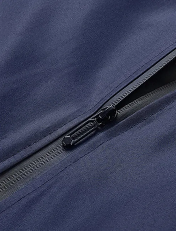 Men's Bomber Jacket Transition Jacket Going out Pocket All Seasons Plain Casual Standing Collar Regular Black Blue Army Green Gray Jacket