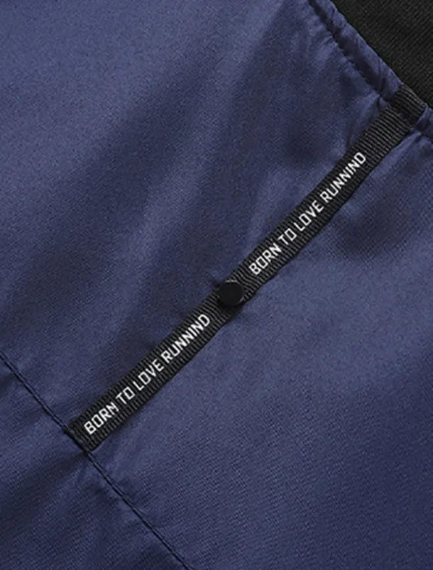 Men's Bomber Jacket Transition Jacket Going out Pocket All Seasons Plain Casual Standing Collar Regular Black Blue Army Green Gray Jacket