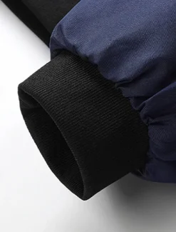 Men's Bomber Jacket Transition Jacket Going out Pocket All Seasons Plain Casual Standing Collar Regular Black Blue Army Green Gray Jacket