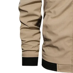 Men's Bomber Jacket Varsity Jacket Outdoor Sport Warm Pocket Fall Winter Plain Fashion Streetwear Stand Collar Short Black Blue Red & White Green Khaki Jacket