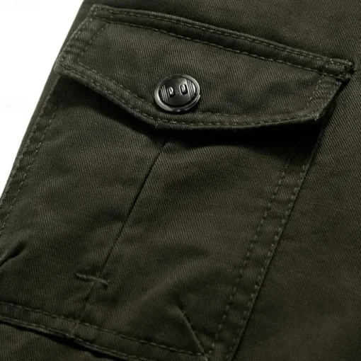 Men's Bomber Jacket Varsity Jacket Tactical Jacket Casual Wearable Multi Pocket Spring Fall Winter Military Military Style Stand Collar Regular Cotton Black Khaki Army Green Jacket