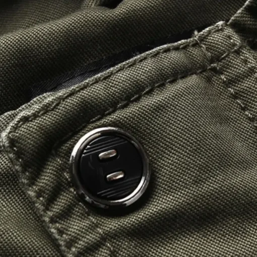 Men's Bomber Jacket Varsity Jacket Tactical Jacket Casual Wearable Multi Pocket Spring Fall Winter Military Military Style Stand Collar Regular Cotton Black Khaki Army Green Jacket
